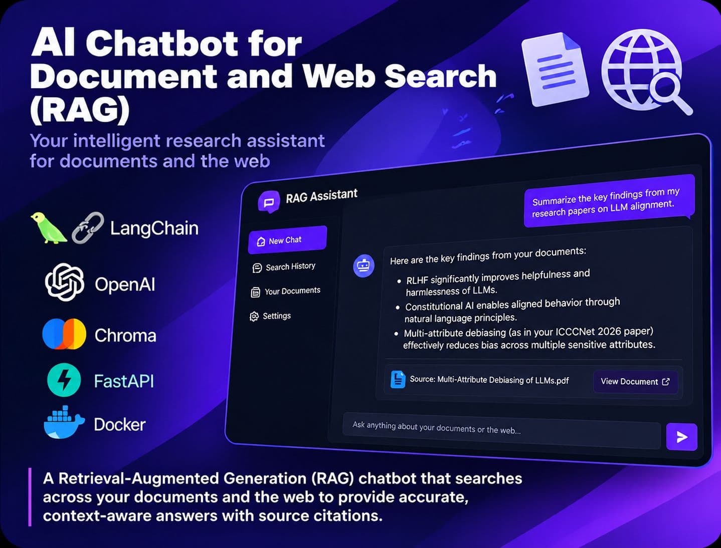 AI Chatbot for Document & Web Search